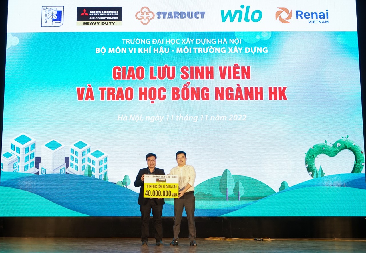 Renai Việt Nam trao học bổng cho sinh viên Ngành HK (HTKT trong công trình) Trường Đại Học Xây Dựng Hà Nội